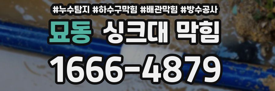 묘동 싱크대 막힘