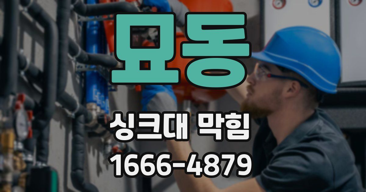 묘동 싱크대 막힘