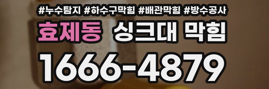 효제동 싱크대 막힘