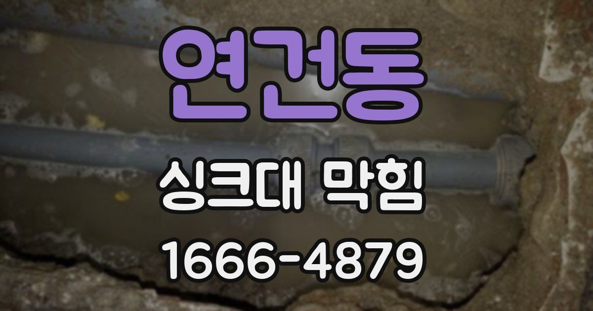 연건동 싱크대 막힘