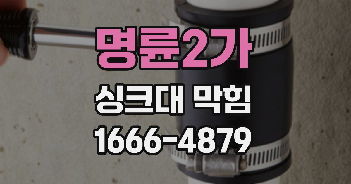 명륜2가 싱크대 막힘