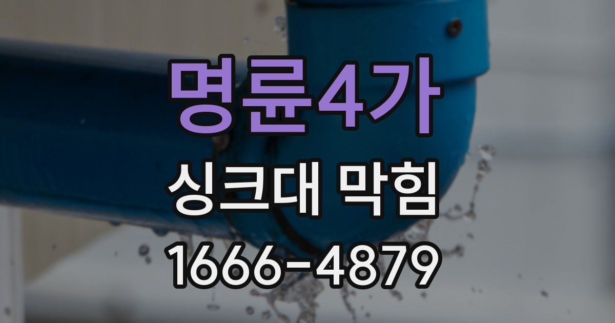 명륜4가 싱크대 막힘