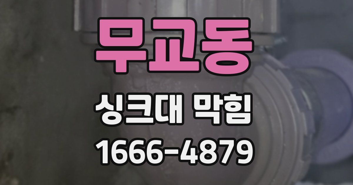 무교동 싱크대 막힘