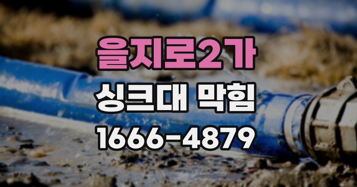 을지로2가 싱크대 막힘