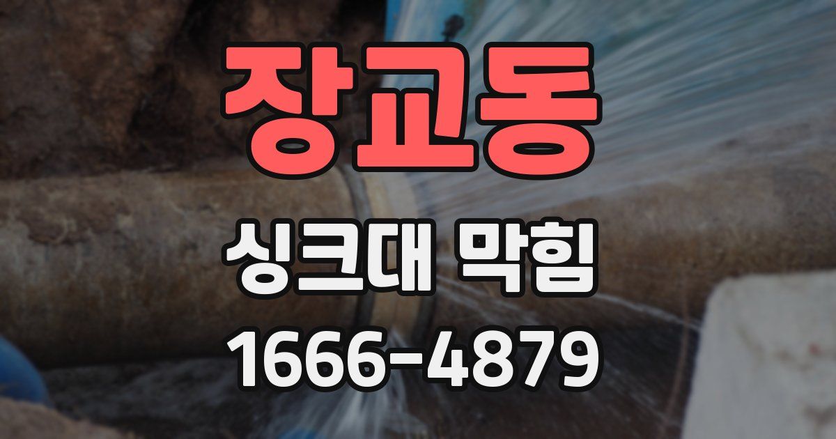 장교동 싱크대 막힘