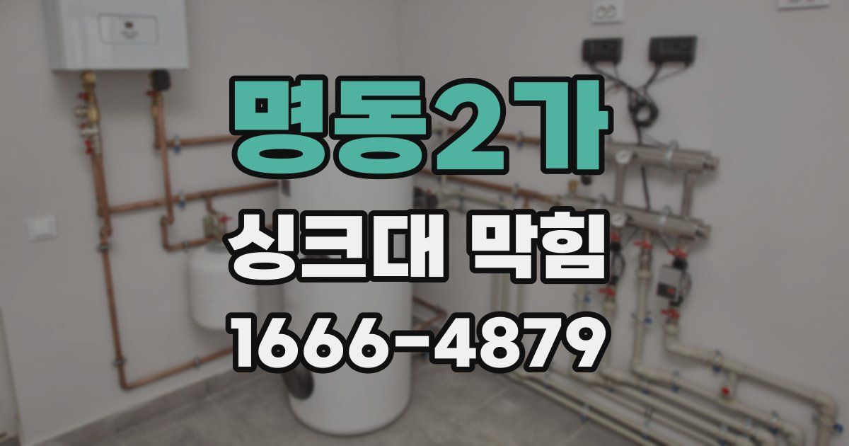 명동2가 싱크대 막힘