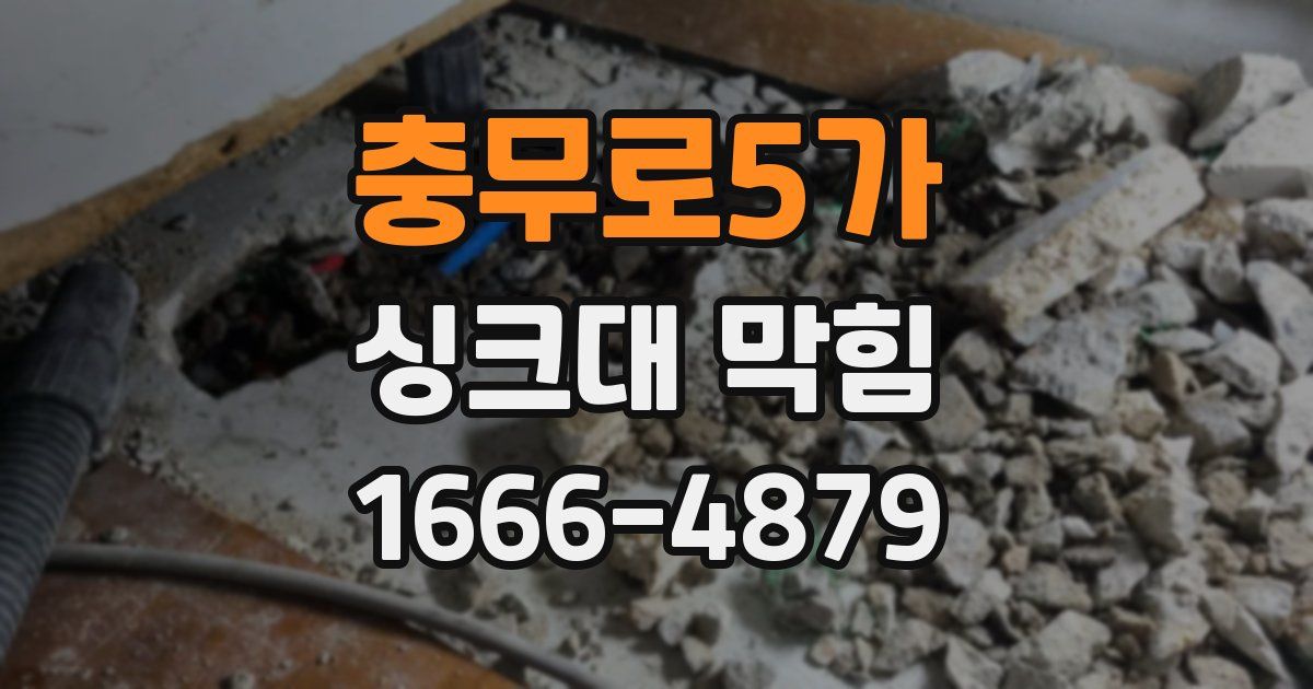 충무로5가 싱크대 막힘