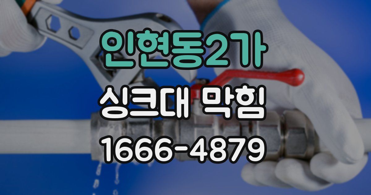 인현동2가 싱크대 막힘
