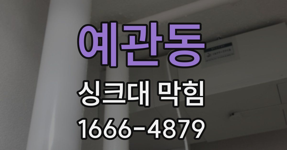 예관동 싱크대 막힘