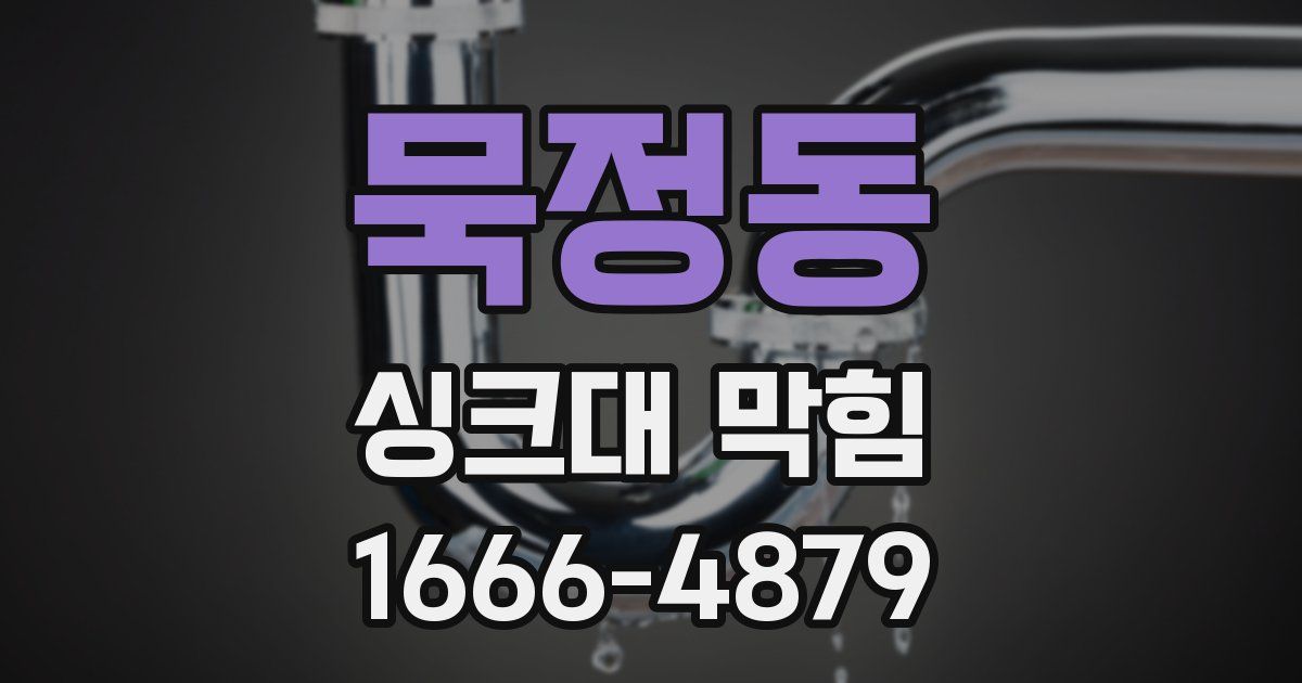 묵정동 싱크대 막힘