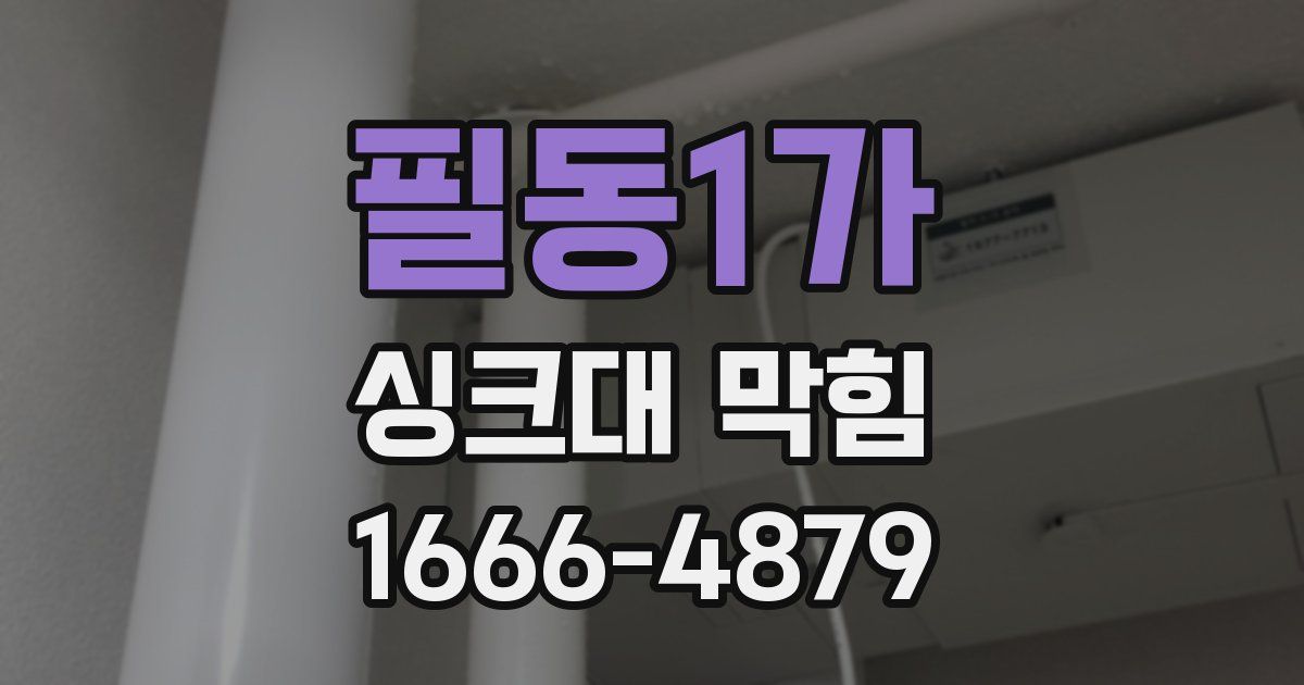 필동1가 싱크대 막힘