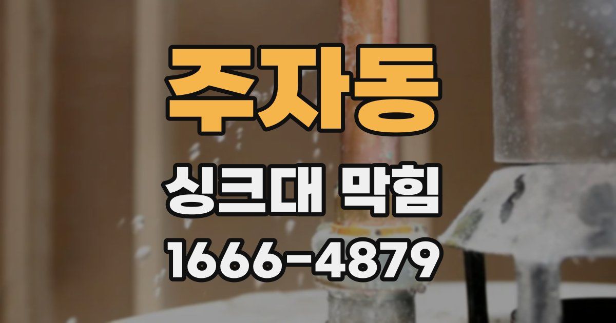 주자동 싱크대 막힘
