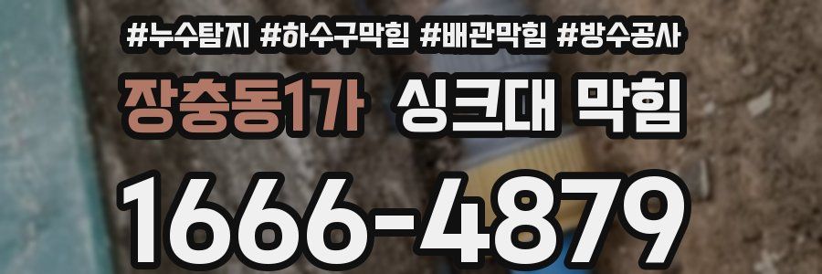 장충동1가 싱크대 막힘