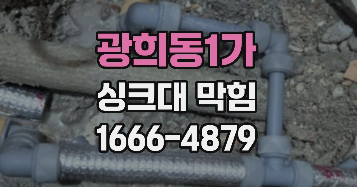 광희동1가 싱크대 막힘