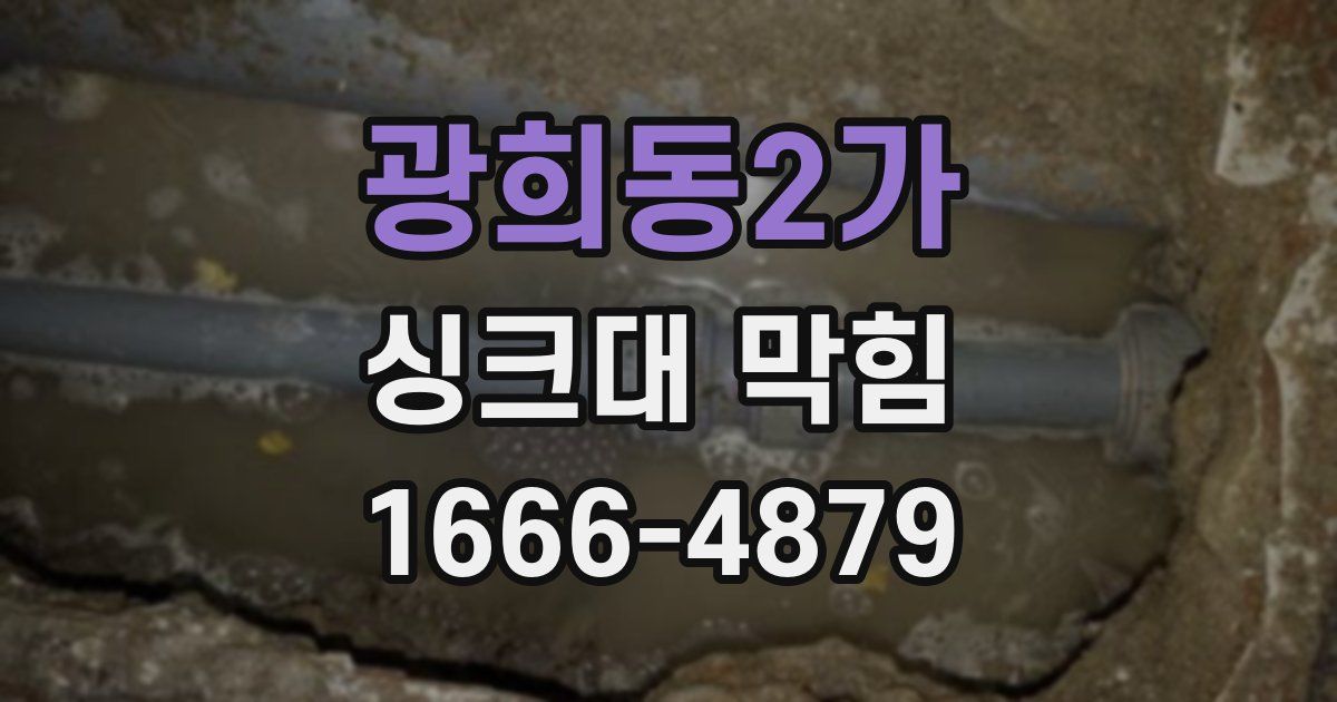 광희동2가 싱크대 막힘