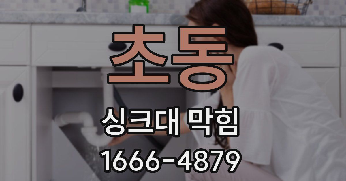 초동 싱크대 막힘
