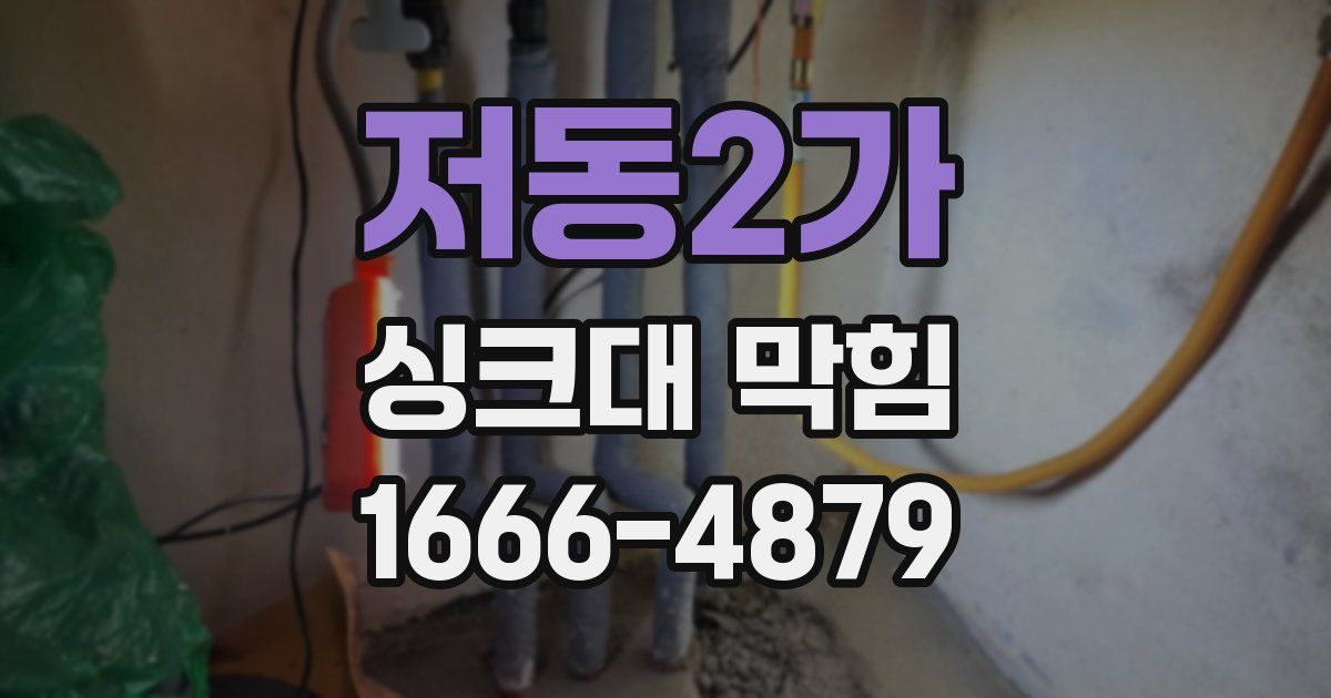 저동2가 싱크대 막힘