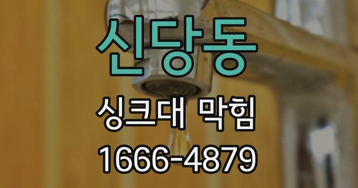 신당동 싱크대 막힘