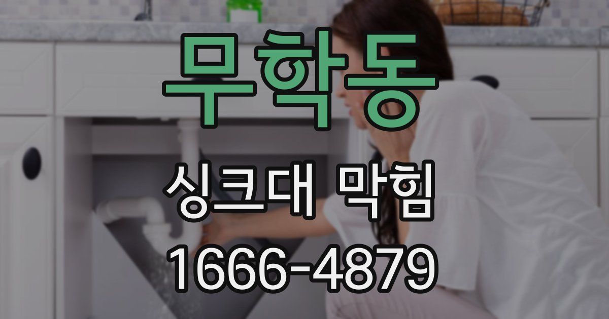 무학동 싱크대 막힘