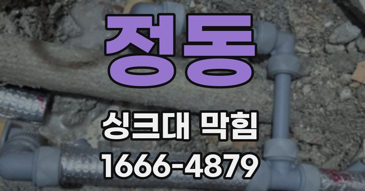 정동 싱크대 막힘
