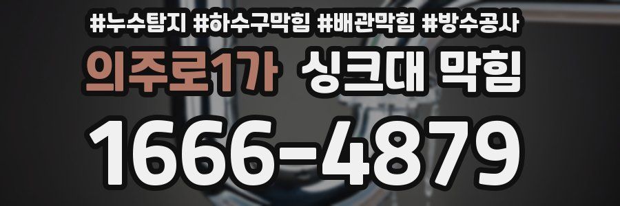 의주로1가 싱크대 막힘