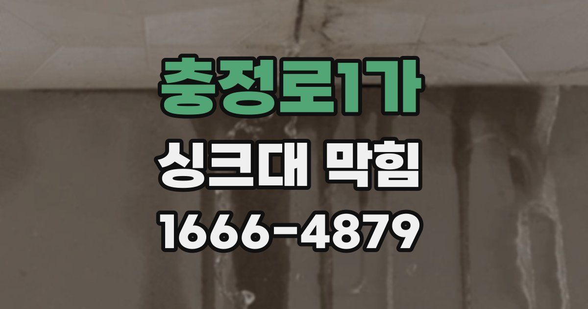 충정로1가 싱크대 막힘