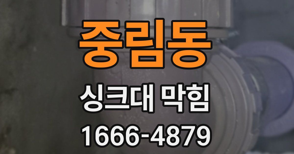 중림동 싱크대 막힘