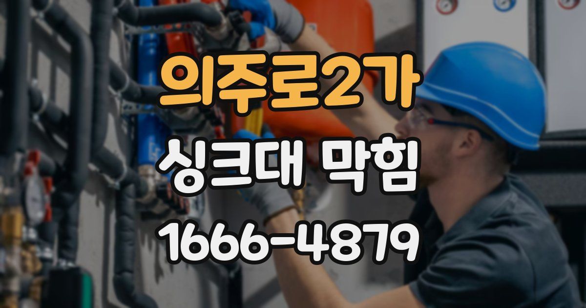 의주로2가 싱크대 막힘