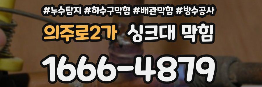 의주로2가 싱크대 막힘