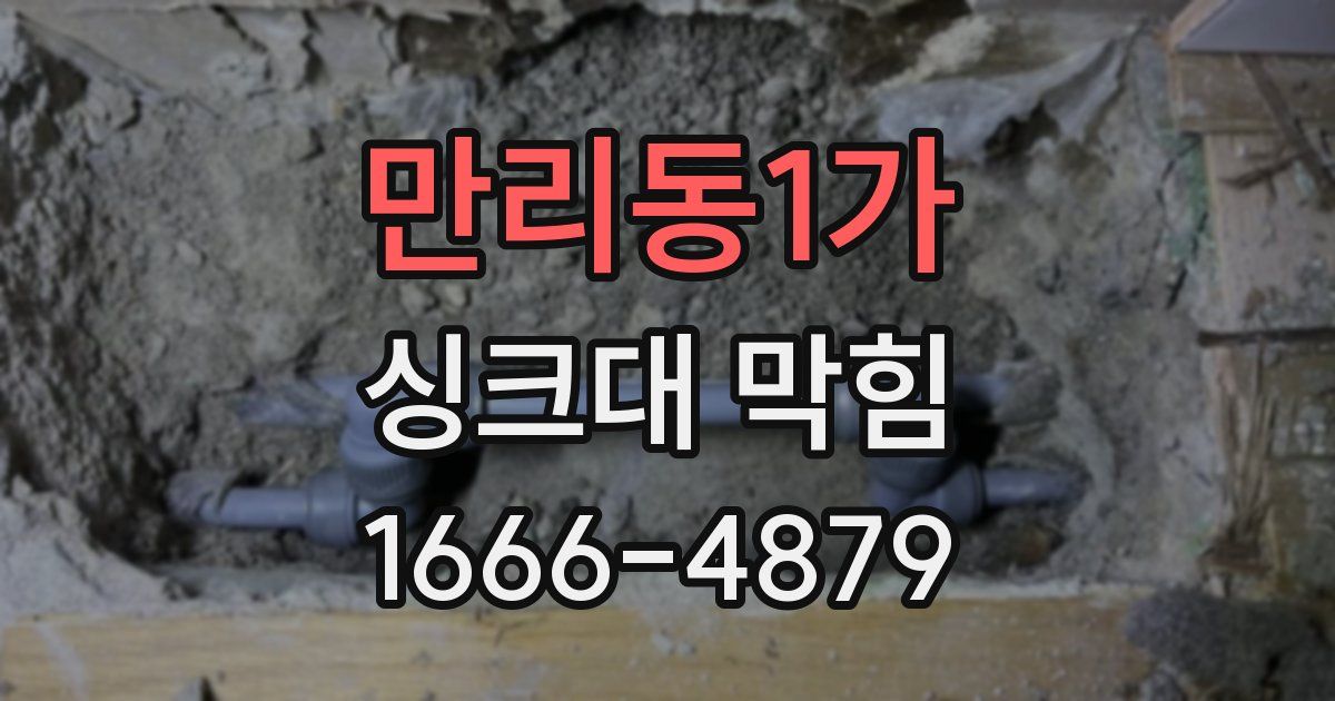 만리동1가 싱크대 막힘