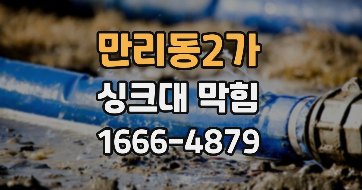 만리동2가 싱크대 막힘