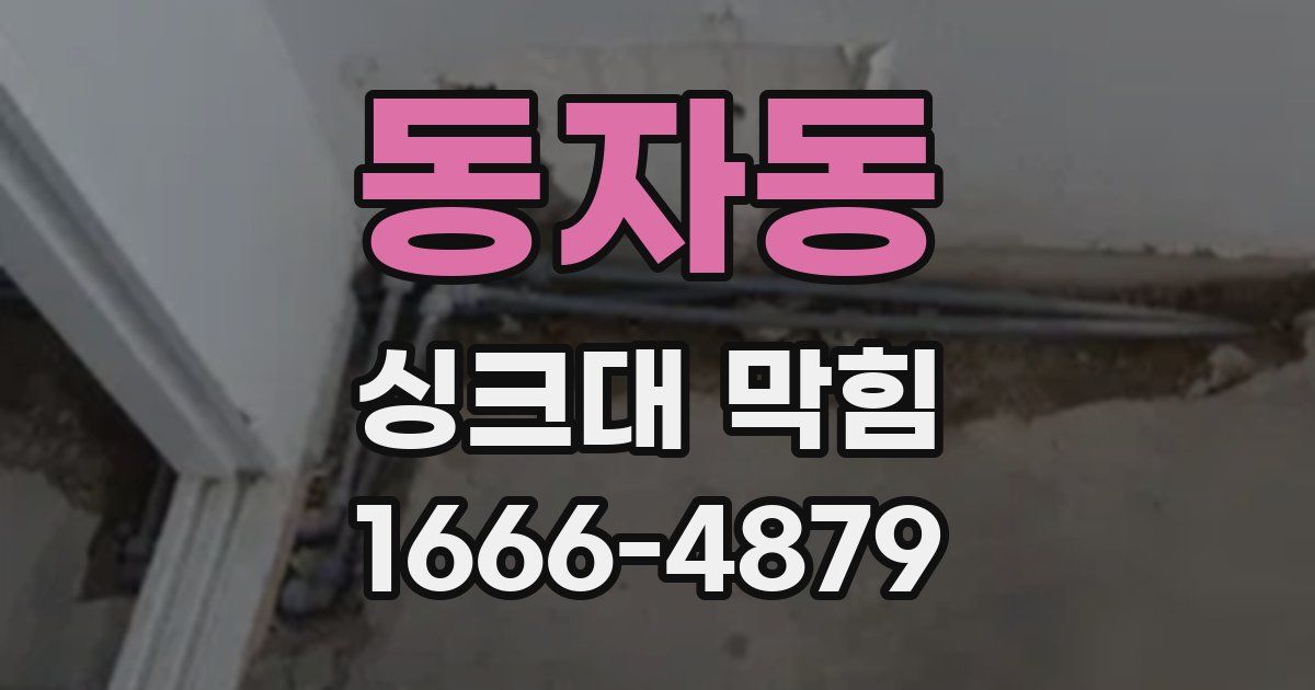 동자동 싱크대 막힘