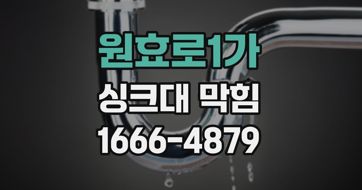 원효로1가 싱크대 막힘