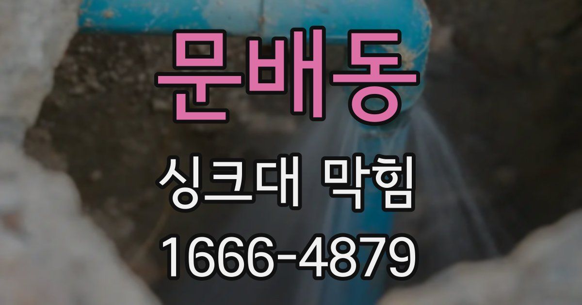 문배동 싱크대 막힘