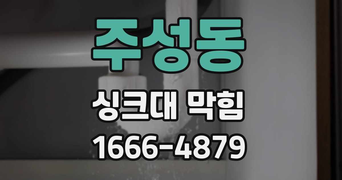 주성동 싱크대 막힘