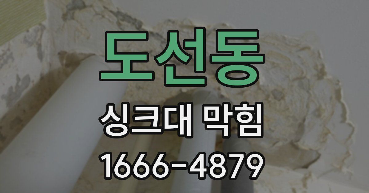 도선동 싱크대 막힘