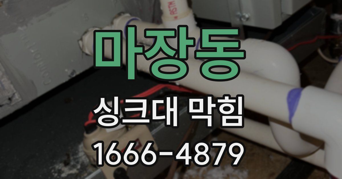 마장동 싱크대 막힘