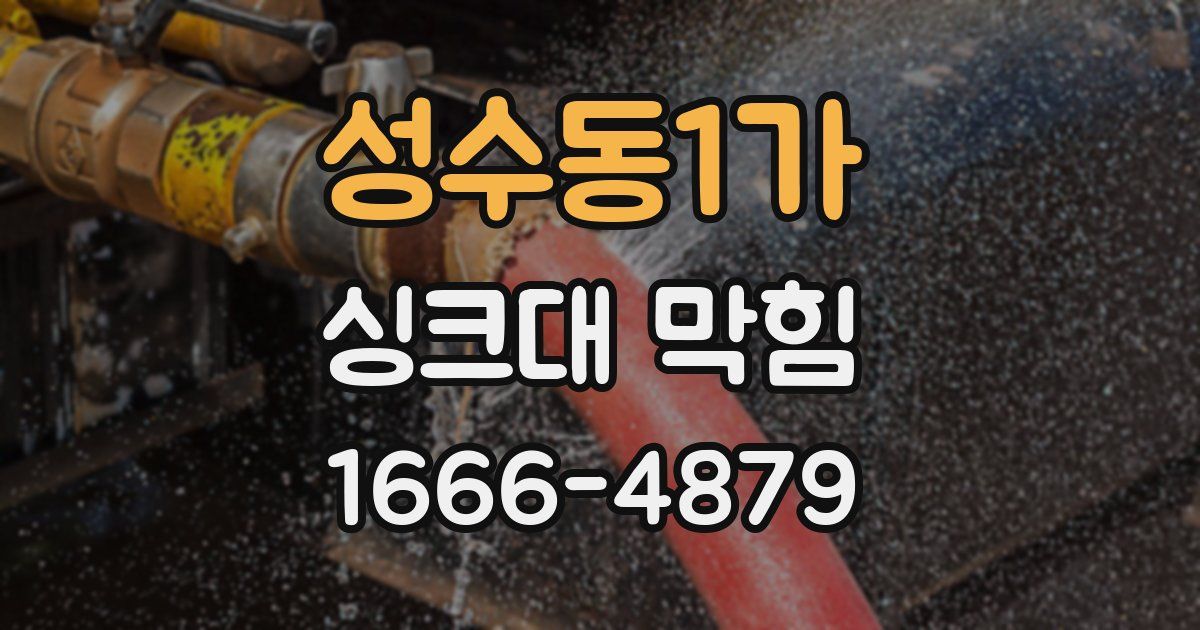 성수동1가 싱크대 막힘