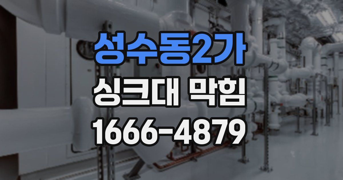 성수동2가 싱크대 막힘