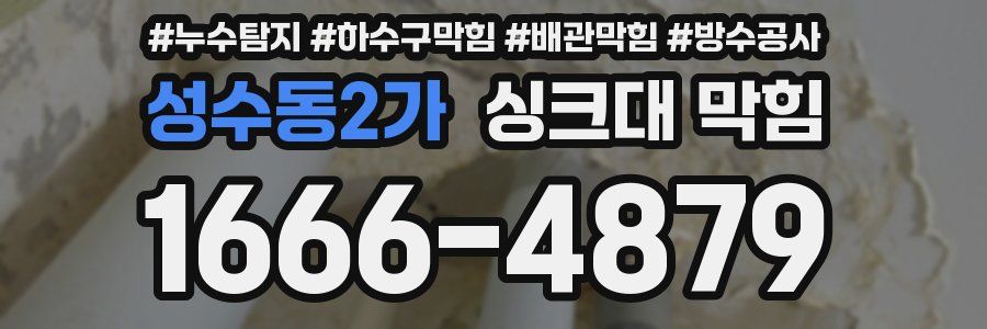 성수동2가 싱크대 막힘