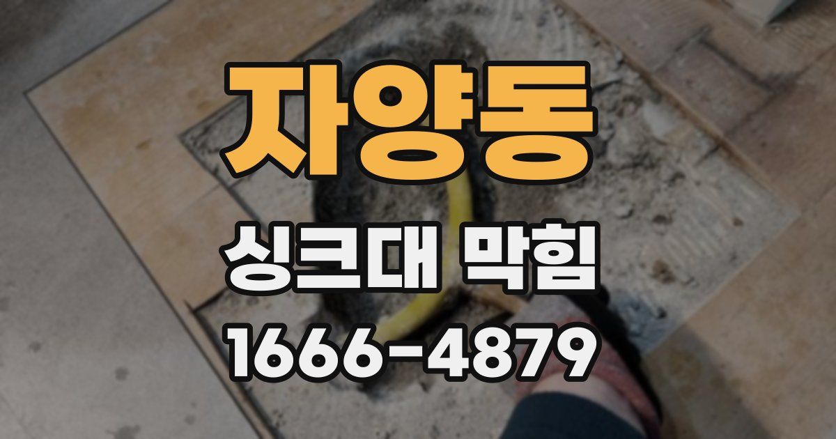 자양동 싱크대 막힘