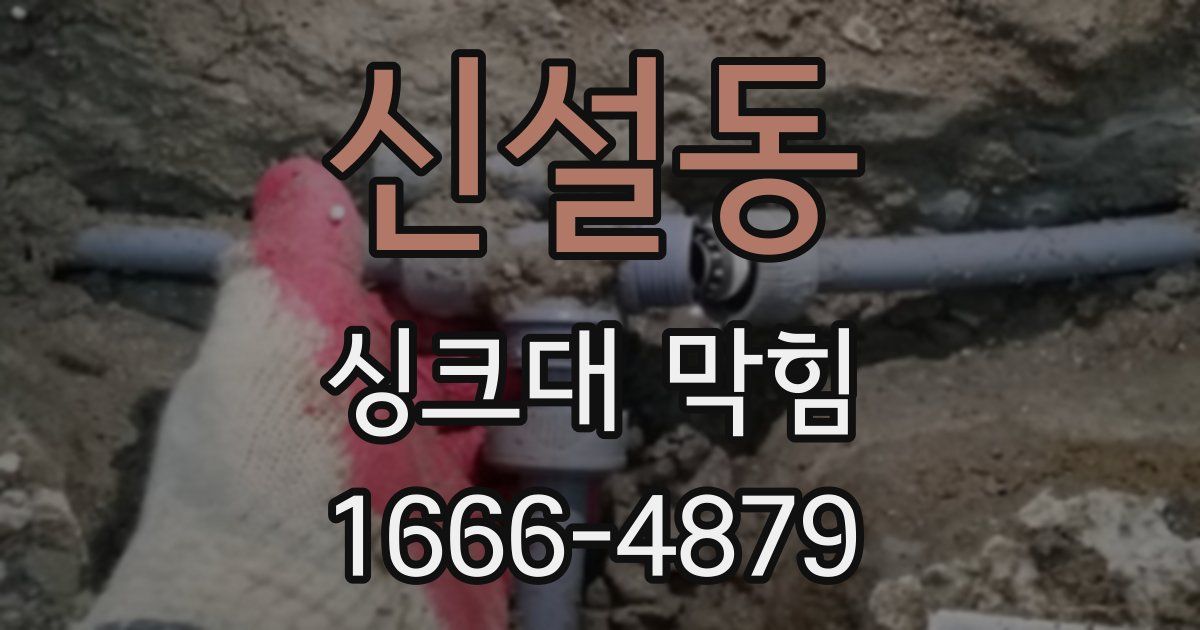신설동 싱크대 막힘