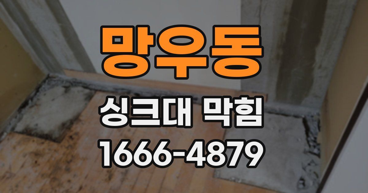 망우동 싱크대 막힘
