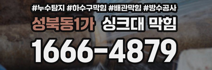 성북동1가 싱크대 막힘