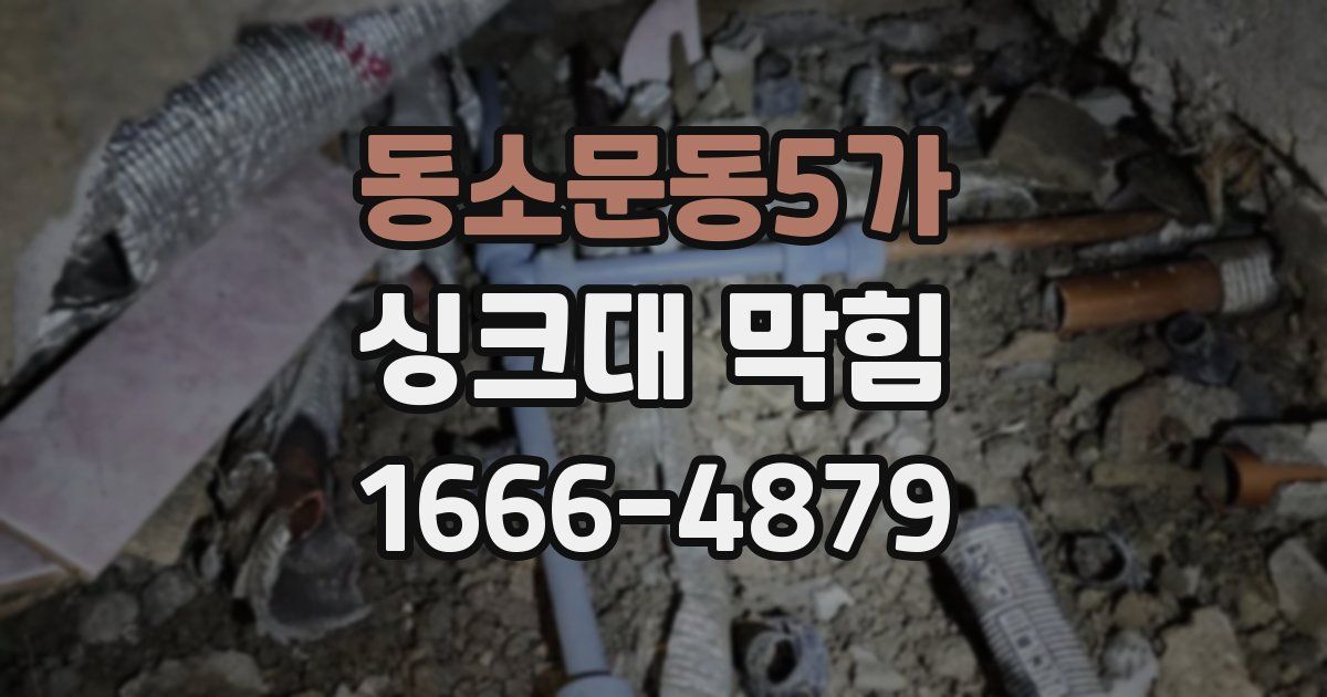 동소문동5가 싱크대 막힘