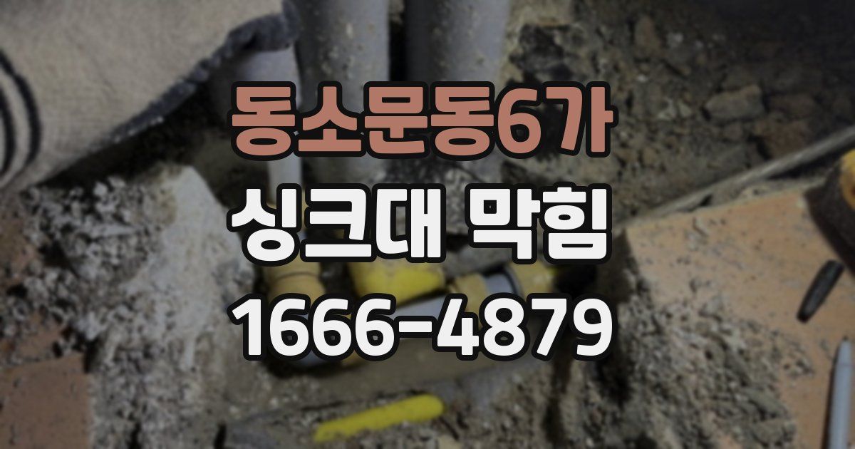 동소문동6가 싱크대 막힘
