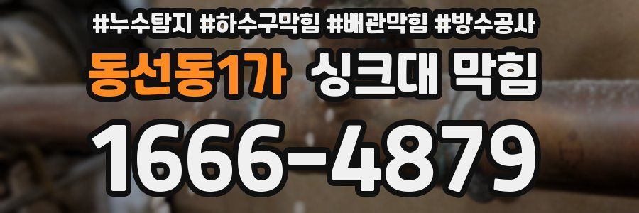 동선동1가 싱크대 막힘