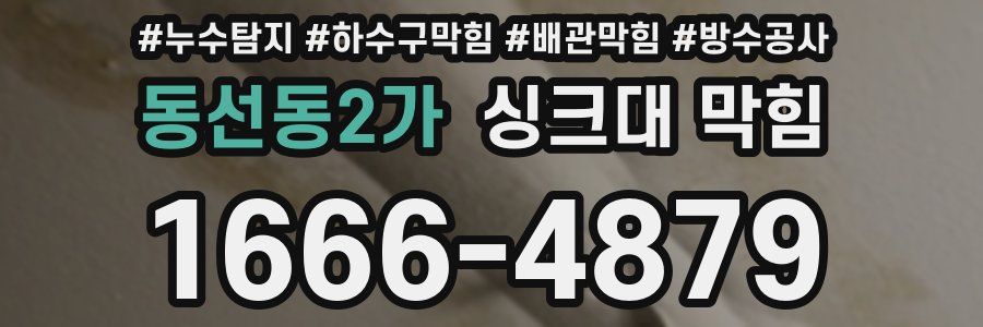 동선동2가 싱크대 막힘
