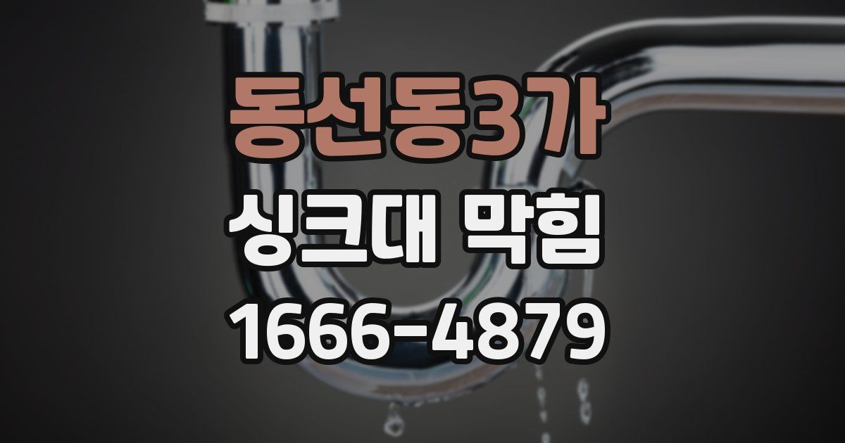 동선동3가 싱크대 막힘