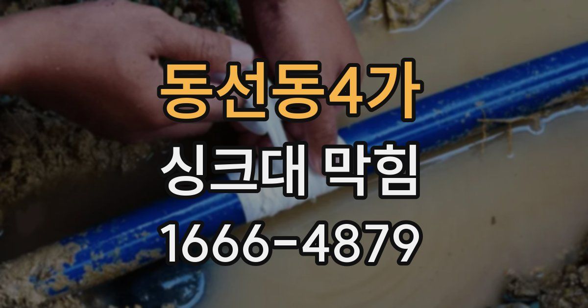 동선동4가 싱크대 막힘